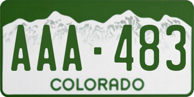 CO license plate AAA483