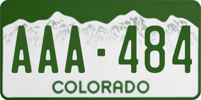 CO license plate AAA484