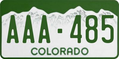 CO license plate AAA485