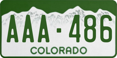 CO license plate AAA486