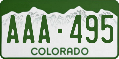 CO license plate AAA495