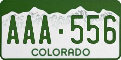 CO license plate AAA556