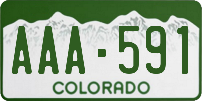 CO license plate AAA591