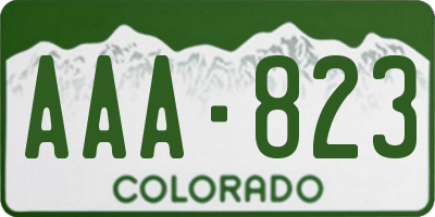 CO license plate AAA823