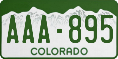 CO license plate AAA895
