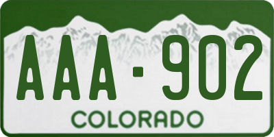 CO license plate AAA902