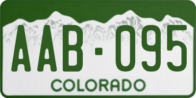 CO license plate AAB095