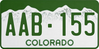CO license plate AAB155