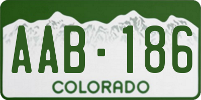 CO license plate AAB186