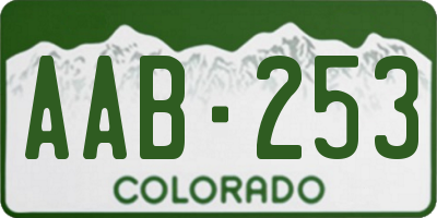 CO license plate AAB253