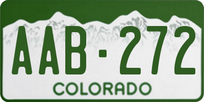 CO license plate AAB272