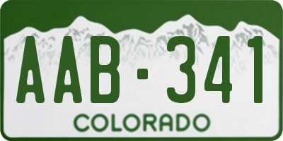 CO license plate AAB341