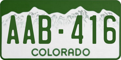CO license plate AAB416