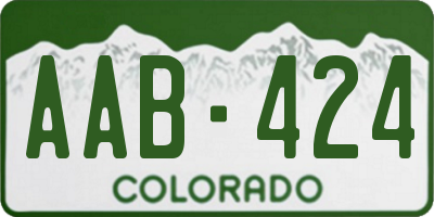 CO license plate AAB424