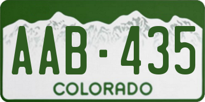 CO license plate AAB435