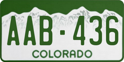 CO license plate AAB436