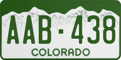 CO license plate AAB438