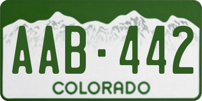 CO license plate AAB442