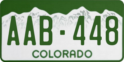 CO license plate AAB448
