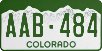 CO license plate AAB484