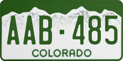 CO license plate AAB485