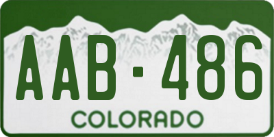 CO license plate AAB486