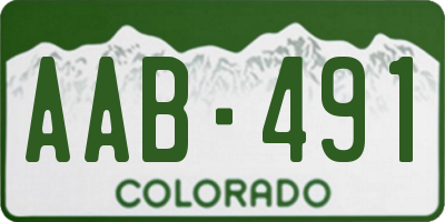 CO license plate AAB491