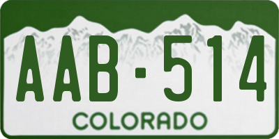 CO license plate AAB514