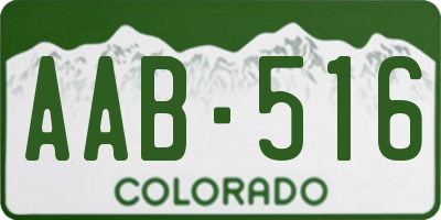 CO license plate AAB516