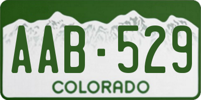 CO license plate AAB529
