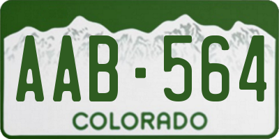 CO license plate AAB564