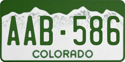 CO license plate AAB586