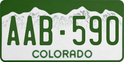 CO license plate AAB590