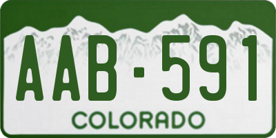CO license plate AAB591