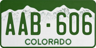 CO license plate AAB606