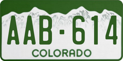 CO license plate AAB614