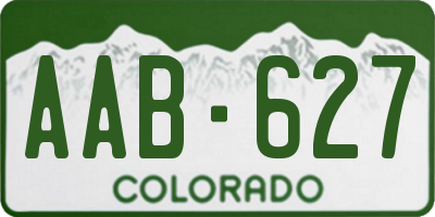 CO license plate AAB627