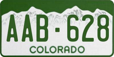 CO license plate AAB628