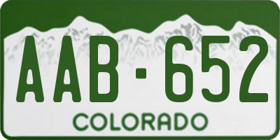 CO license plate AAB652