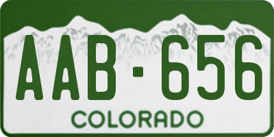 CO license plate AAB656