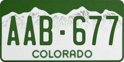 CO license plate AAB677