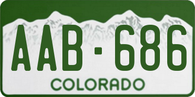 CO license plate AAB686