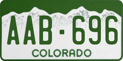CO license plate AAB696