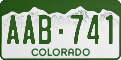 CO license plate AAB741