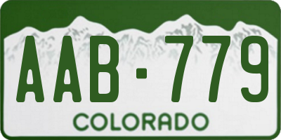 CO license plate AAB779