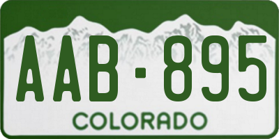 CO license plate AAB895