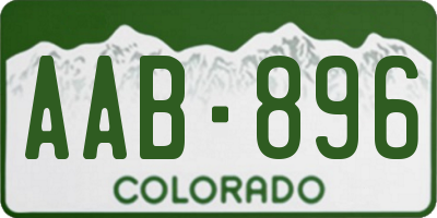 CO license plate AAB896