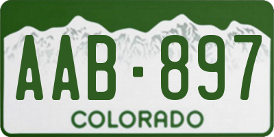 CO license plate AAB897