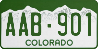 CO license plate AAB901