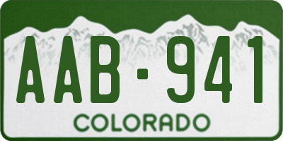 CO license plate AAB941